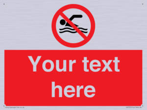 Custom prohibition no swimming